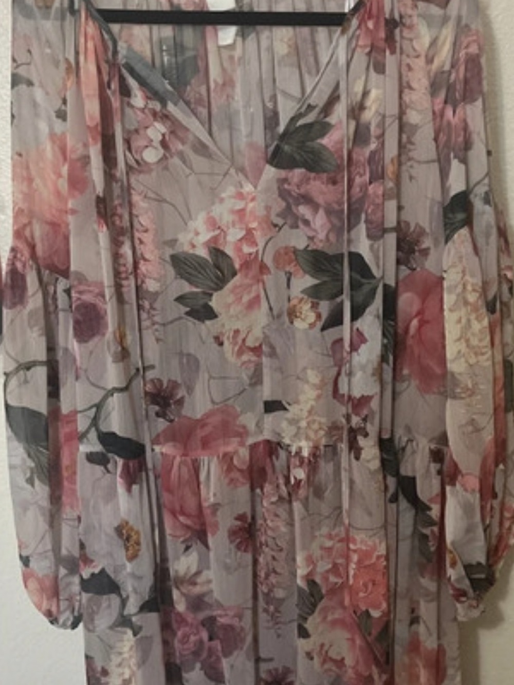 H&M Blush Floral Tiered Maxi Dress - Picture 2 of 2